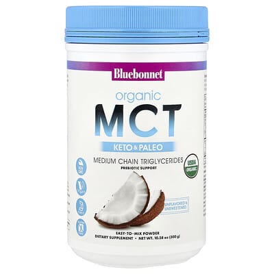 Органический порошок MCT Bluebonnet Nutrition без вкуса