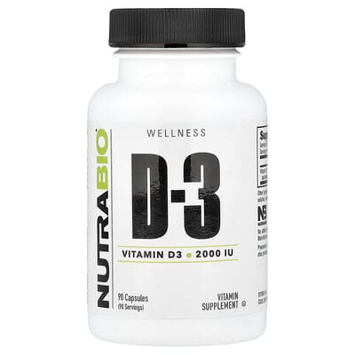 Vitamin D-3, 50 mcg (2,000 IU), 90 Capsules