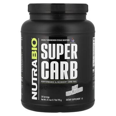 Super Carb, Raw Unflavored, 1.7 lb (775 g)