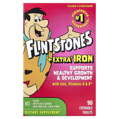 Children's Multivitamin, + Extra Iron, 90 Chewable Tablets