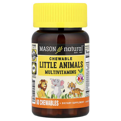 Chewable Little Animals Multivitamins, Fruity, 60 Chewables