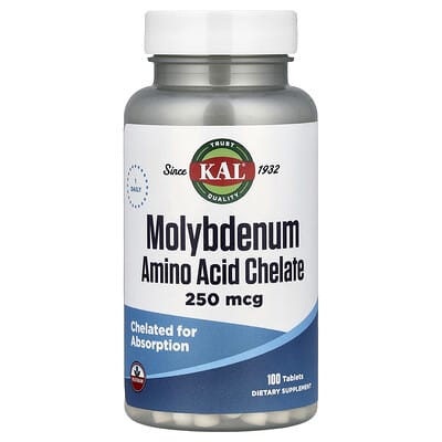 Molybdenum Amino Acid Chelate, 250 mcg, 100 таблеток