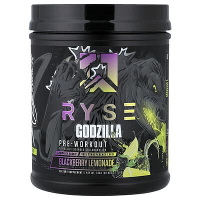 RYSE предтренировочная добавка Godzilla, черника-лимон, 1.7 lbs (764 g)