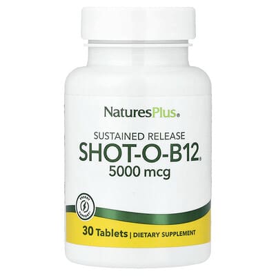 Shot-O-B12®, пролонгированного действия, 5,000 mcg, 30 таблеток