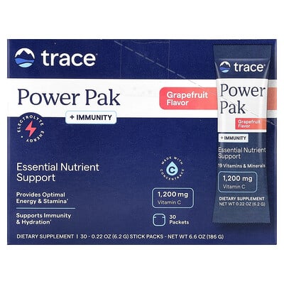 PowerPak + Immunity, грейпфрут, 30 стик-пакетов, 0.22 oz (6.2 g) каждый