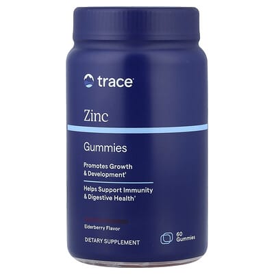 Zinc Gummies, Elderberry, 60 Gummies (15 mg per Gummy)