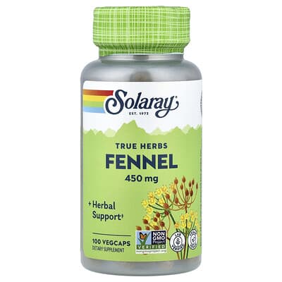 True Herbs, фенхель, 450 mg, 100 вегетарианских капсул