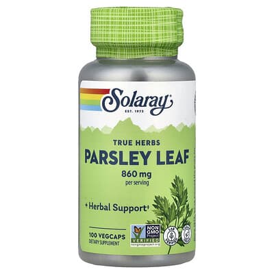Растительные добавки Solaray True Herbs, Parsley Leaf, 100 VegCaps (430 mg per Capsule)