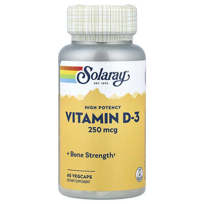 Высокоэффективный витамин D-3, 250 mcg, 60 Vegcaps