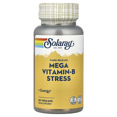 Timed Release, Mega Vitamin-B Stress, 60 VegCaps