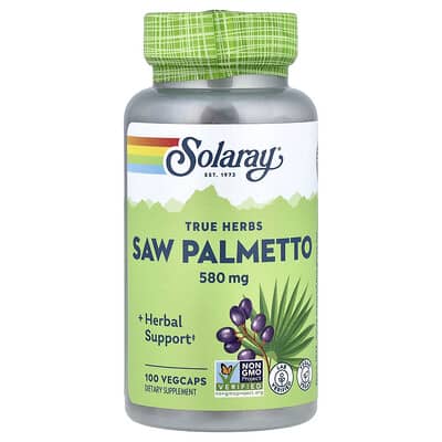True Herbs, Saw Palmetto, 580 mg, 100 вегетарианских капсул