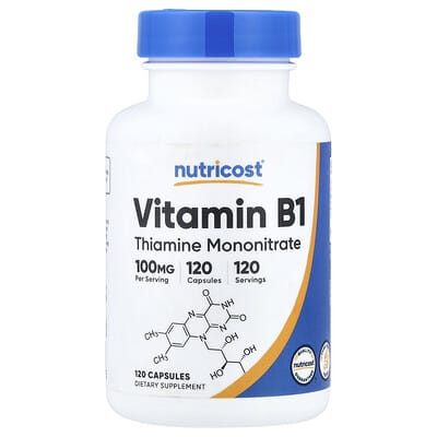 Витамин B1, 100 mg, 120 капсул