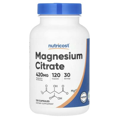 Magnesium Citrate, 120 Capsules (105 mg per Capsule)