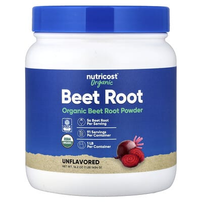 Organic Beet Root Powder, Unflavored, 16 oz (454 g)