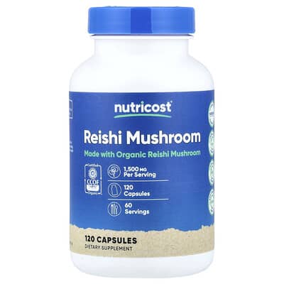 Reishi Mushroom, 120 капсул Nutricost