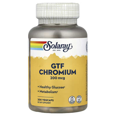 GTF Chromium, 200 mcg, 200 вегетарианских капсул