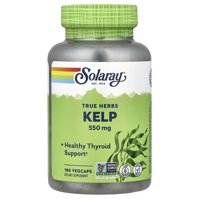 True Herbs, Kelp, 550 mg, 180 вегетарианских капсул