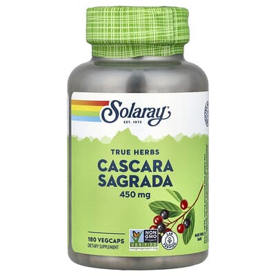 True Herbs, Cascara Sagrada, 450 mg, 180 VegCaps