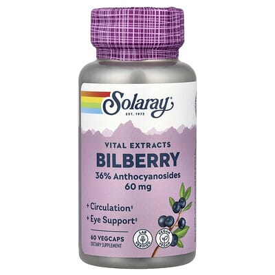 Vital Extracts, черника, 60 mg, 60 вегетарианских капсул