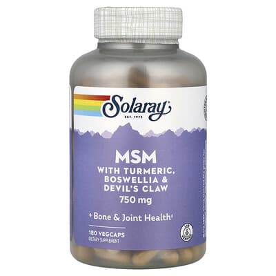 MSM with Turmeric, Boswellia & Devil's Claw, 180 VegCaps