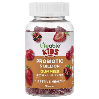 Kids Probiotic Gummies, Berry, 60 Gummies