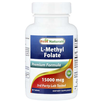 L-Methyl Folate, 60 таблеток (25,000 mcg на таблетку)