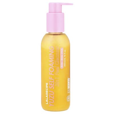 Lalarecipe Yuzu самовспенривающаяся очищающая пенка 3 в 1, 6.76 fl oz (200 ml)