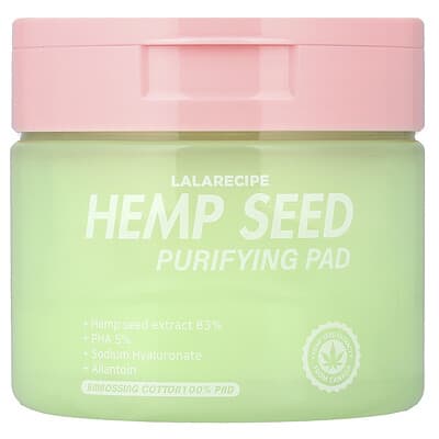 Очищающие диски с семенами конопли Hemp Seed Purifying Pad, Smoothing Toner, 70 Pads