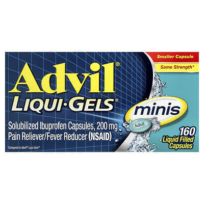 Ibuprofen Liqui-Gels®, Мини, 200 mg, 160 жидких капсул