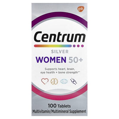 Мультивитамины Centrum Silver Women 50+, 100 Tablets