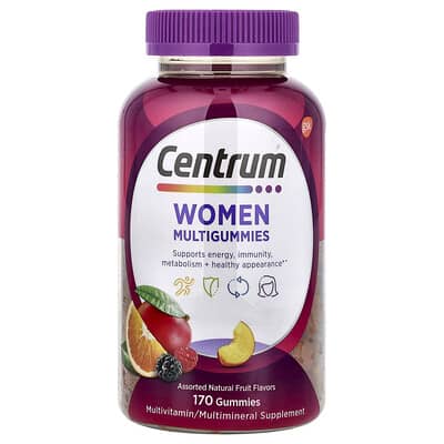 Women Multigummies, Assorted Natural Fruit , 170 Gummies