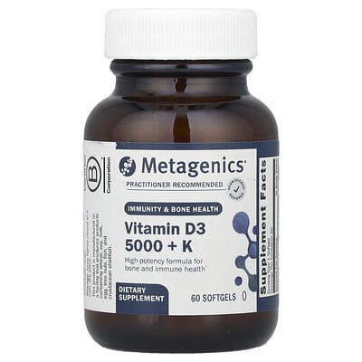 Vitamin D3 5,000 + K, 60 Softgels