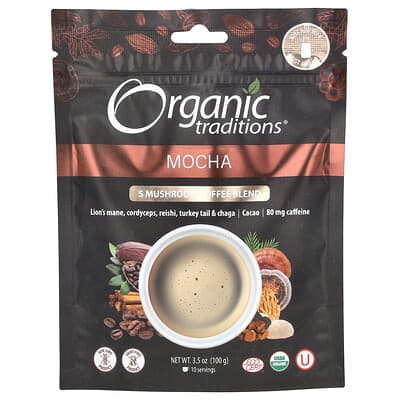 Кофе с грибами Superfoods, Mocha, 3.5 oz (100 g)