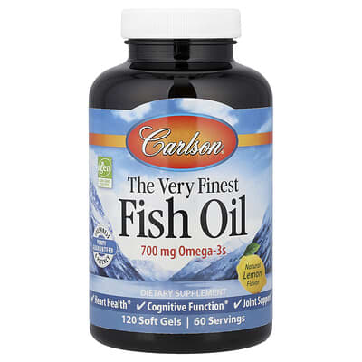 The Very Finest Fish Oil, Natural Lemon, 120 Soft Gels