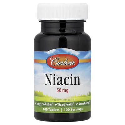 Niacin, 50 mg , 100 Tablets