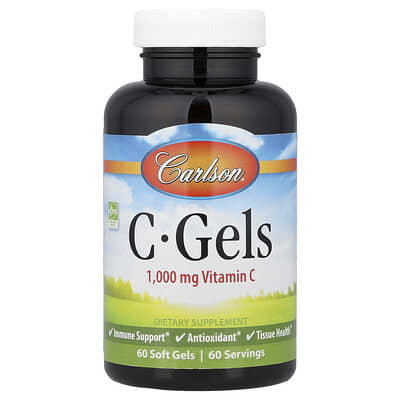 Мягкие капсулы C-Gels, витамин C, 1,000 mg, 60 шт