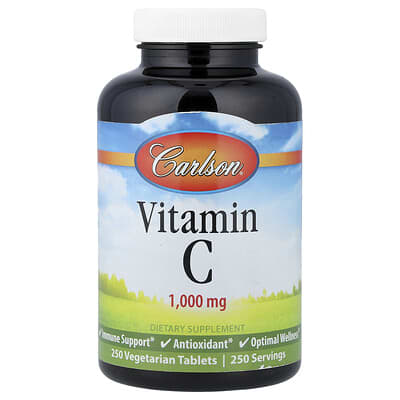 Vitamin C, 1,000 mg, 250 Vegetarian  Tablets
