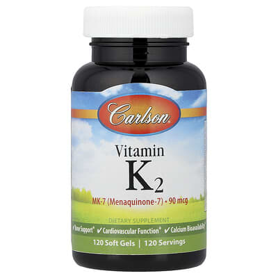 Витамин K2, 90 mcg, 120 мягких гелей