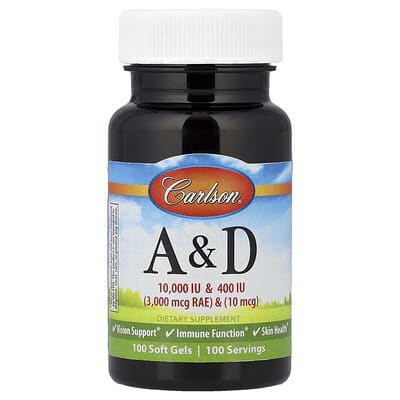 Vitamin A & D, 100 Soft Gels