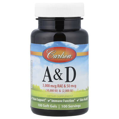 Vitamin A & D, 100 Soft Gels