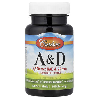 Vitamin A & D, 100 Soft Gels