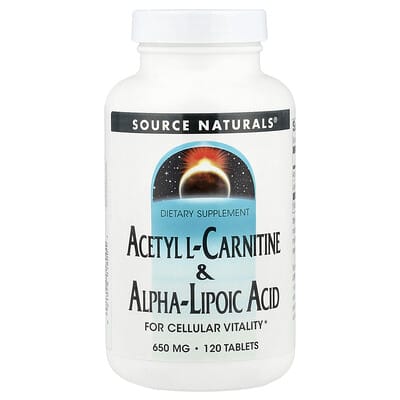 Acetyl L-Carnitine & Alpha-Lipoic Acid, 120 Tablets