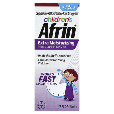 Children's,  Extra Moisturizing Stuffy Nose Pump Mist, Ages 2 to Under 6, 1/2 fl oz (15 ml)