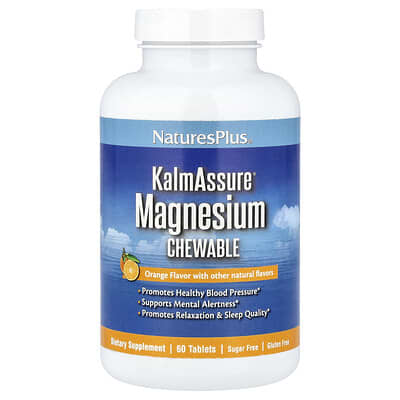 NaturesPlus KalmAssure®, жевательные таблетки магния, Orange, 60 таблеток