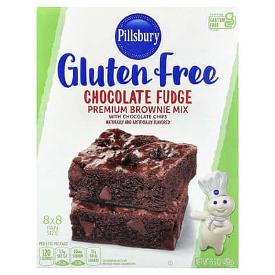Chocolate Fudge Premium Brownie Mix with Chocolate Chips, Gluten Free, 15.5 oz (439 g)