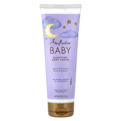 Ночной крем для тела для детей с медом манука и лавандой, 8 oz (227 g)
