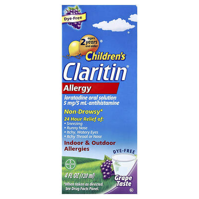 Children's, Allergy, Ages 2 Years+, Grape, 4 fl oz (120 ml)