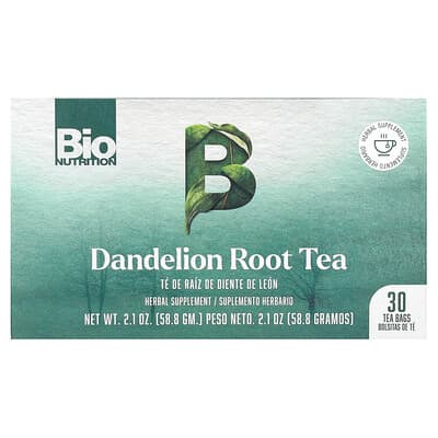 Dandelion Root Tea, Caffeine Free, 30 Unbleached Tea Bags, 2.1 oz (58.8 g)
