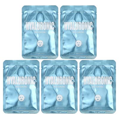Hyaluronic Moisturizing Beauty Sheet Mask Set, 5 Sheets, 0.84 fl oz (25 ml) Each