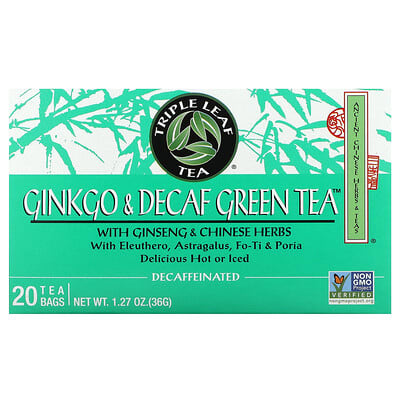 Ginkgo & Decaf Green Tea™, 20 Tea Bags, 1.27 oz (36 g)